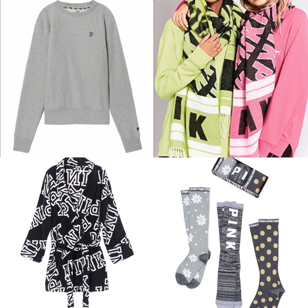 Victoria’s Secret PINK Premium college crew NWT L